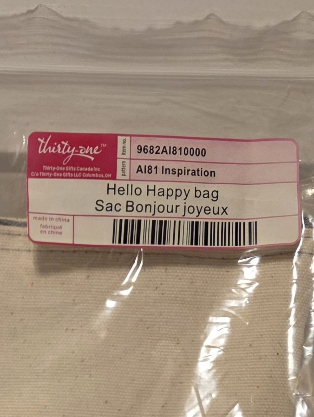 thirty-one NWT Hello Happy Pouch Canvas Pouch and Inspirational Folder MSRP$83 - Picture 6 of 7